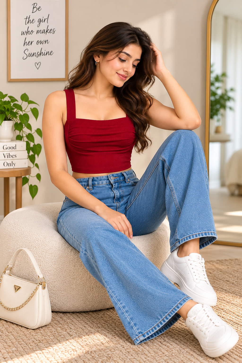 Maroon lycra Top